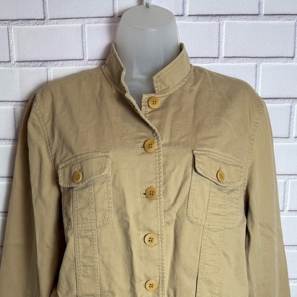 JONES NEW YORK Sport Women's Tan Button-Up Jacket/size L - Picture 10 of 12